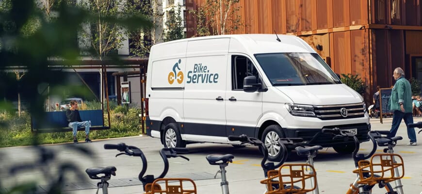 Volkswagen Crafter als Bike Service Transporter