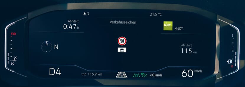 Volkswagen Multivan 6.1 Dashboard Verkehrszeichenerkennung
