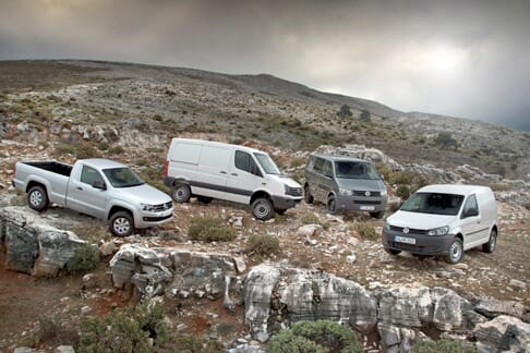 Volkswagen Caddy und Transporter lastauto omnibus, trans aktuell und Fernfahrer