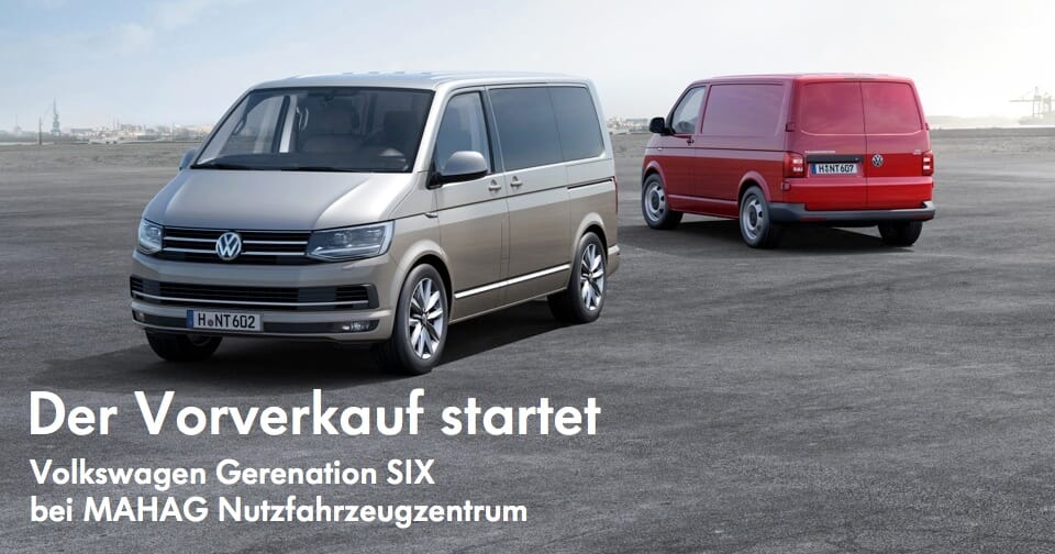 VW T-Baureihe Volkswagen Nutzfahrzeuge hat jetzt den Vorverkauf für die 6. Generation der T-Baureihe gestartet