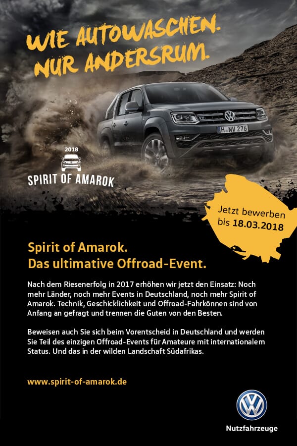 Spirit of Amarok 2018 Bewerbung München.