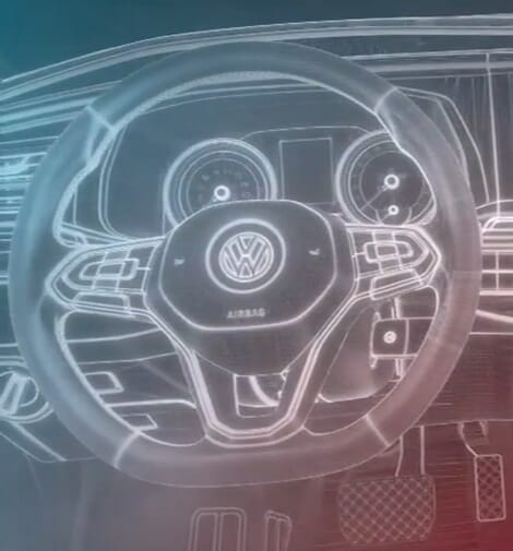 Volkswagen Transporter Lenkrad CAD Entwurf