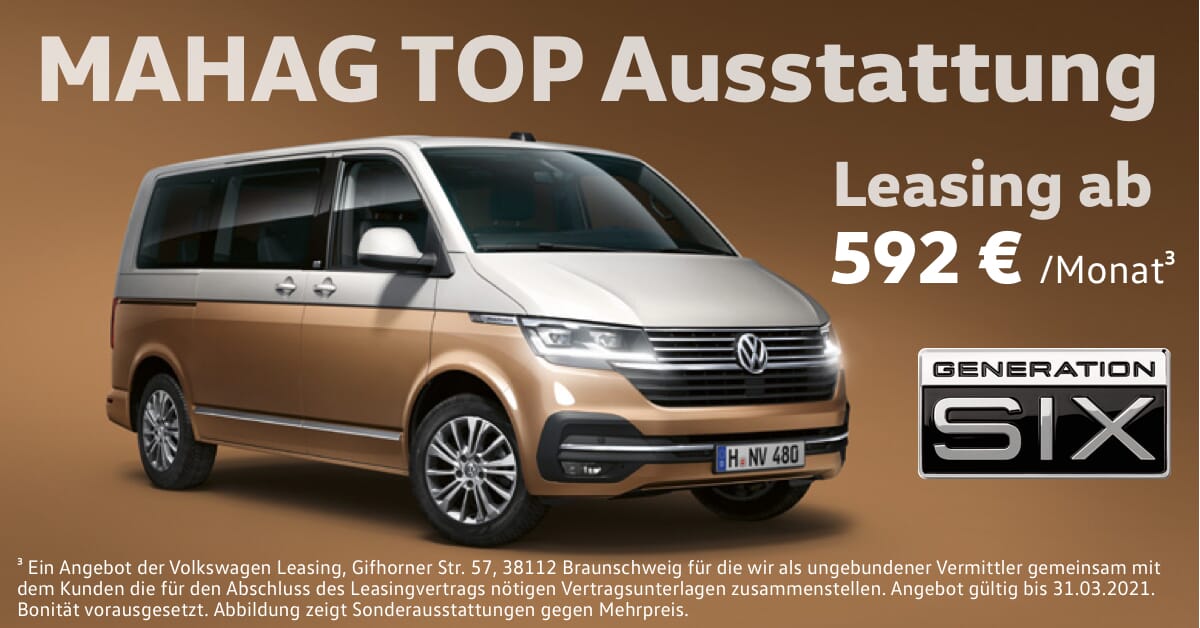 Der neue Multivan 6.1 Generation Six Leasing Angebot