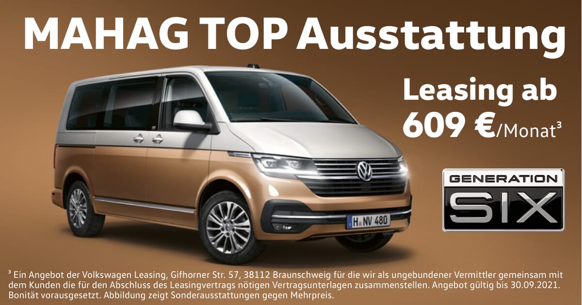 Der neue Multivan 6.1 Generation Six Leasing Angebot