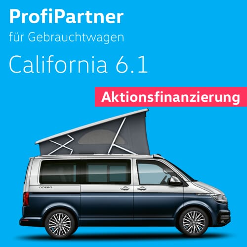 VW California 6.1 Gebrauchtwagen und Jahreswagen Finanzierungs-Aktion von MAHAG Volkswagen Nutzfahrzeuge Profi Partner für Gebrauchtwagen.