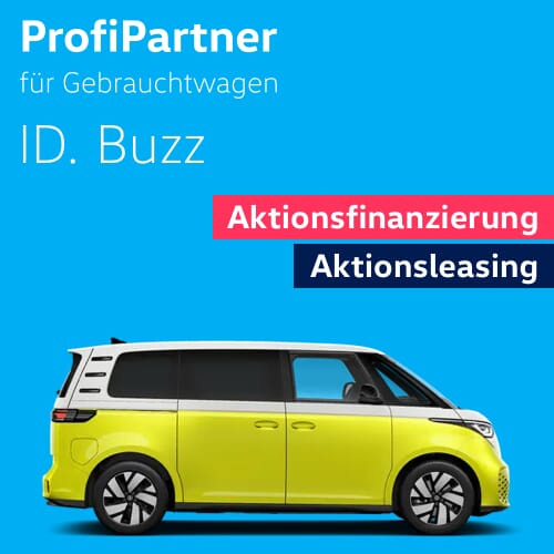 VW ID. Buzz Gebrauchtwagen und Jahreswagen Finanzierungs- und Leasing-Aktion von MAHAG Volkswagen Nutzfahrzeuge Profi Partner für Gebrauchtwagen.
