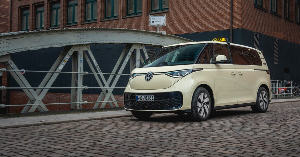 Der VW ID. Buzz als E-Taxi.