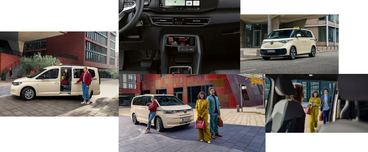 Verschiedene Marketingfotos des Volkswagen ID. Buzz als Fotocollage