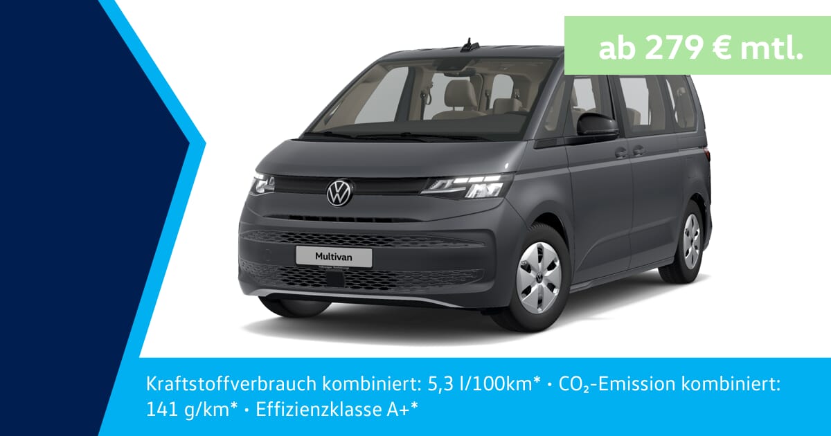 VW Multivan T7 Diesel Leasing Angebot MAHAG München ab 279 € monatlich.