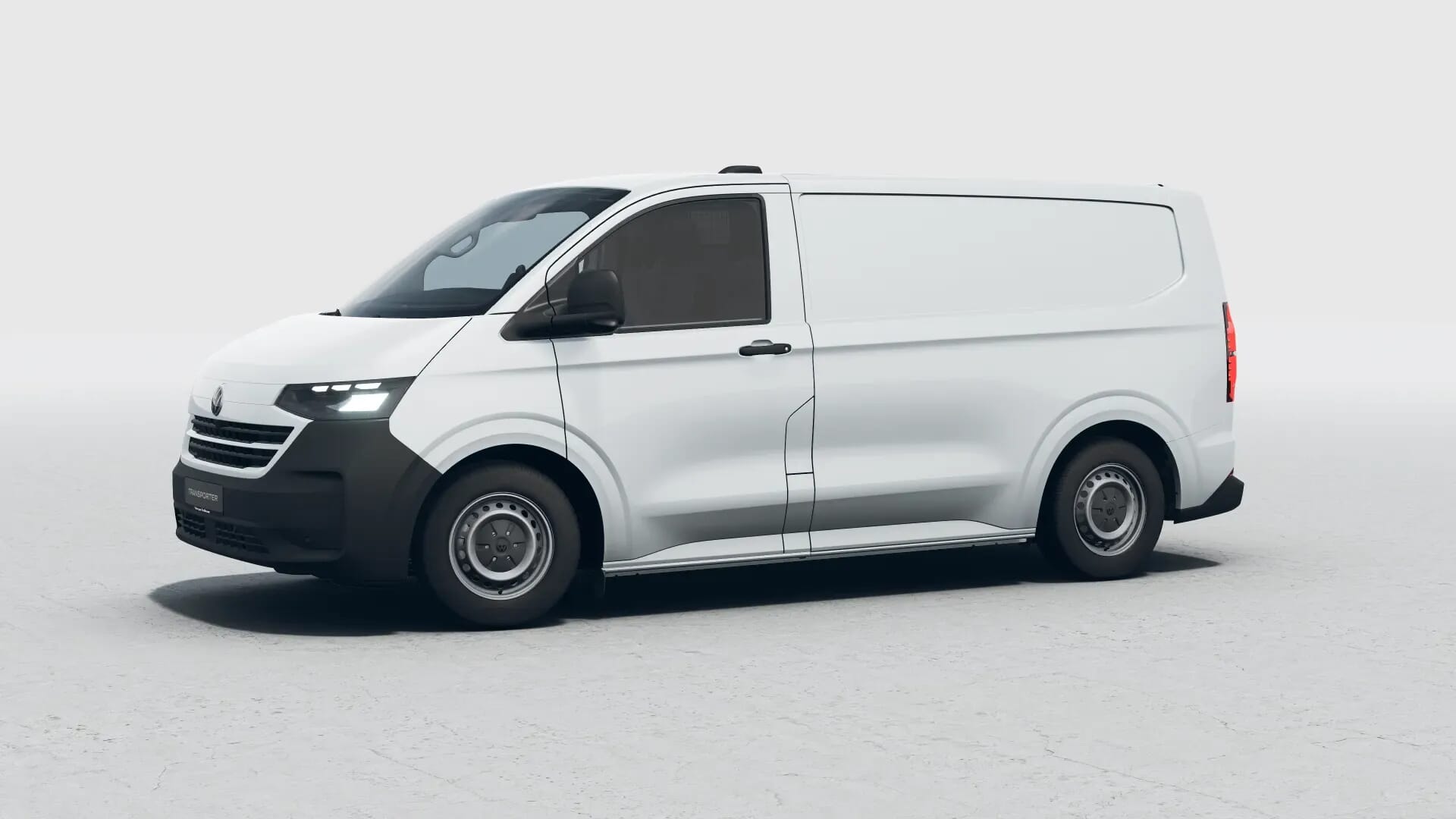 Volkswagen Transporter Kastenwagen in Weiß – moderner Gewerbetransporter mit großem Laderaum für Handwerk, Service und Flottenkunden